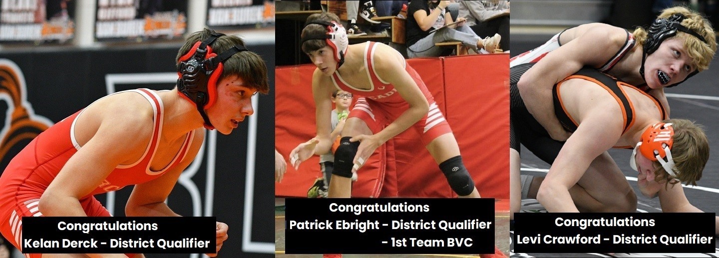 All-BVC Selections Boys Wrestling and District Qualifiers