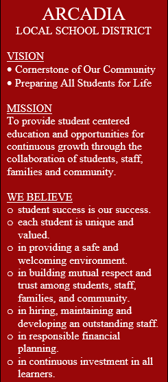 Arcadia Local School District Vision and Mission Statement