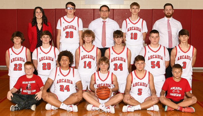 2022-23 Arcadia Redskins Varsity Basketball Team Photo