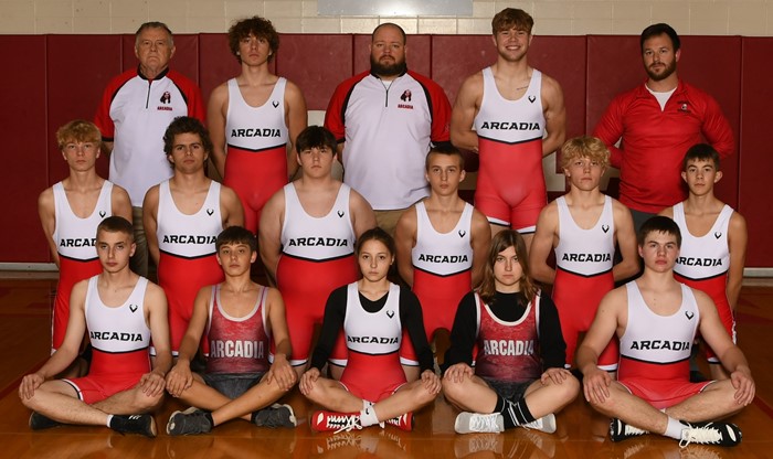 2022-23 Arcadia Redskins Wrestling Team Photo
