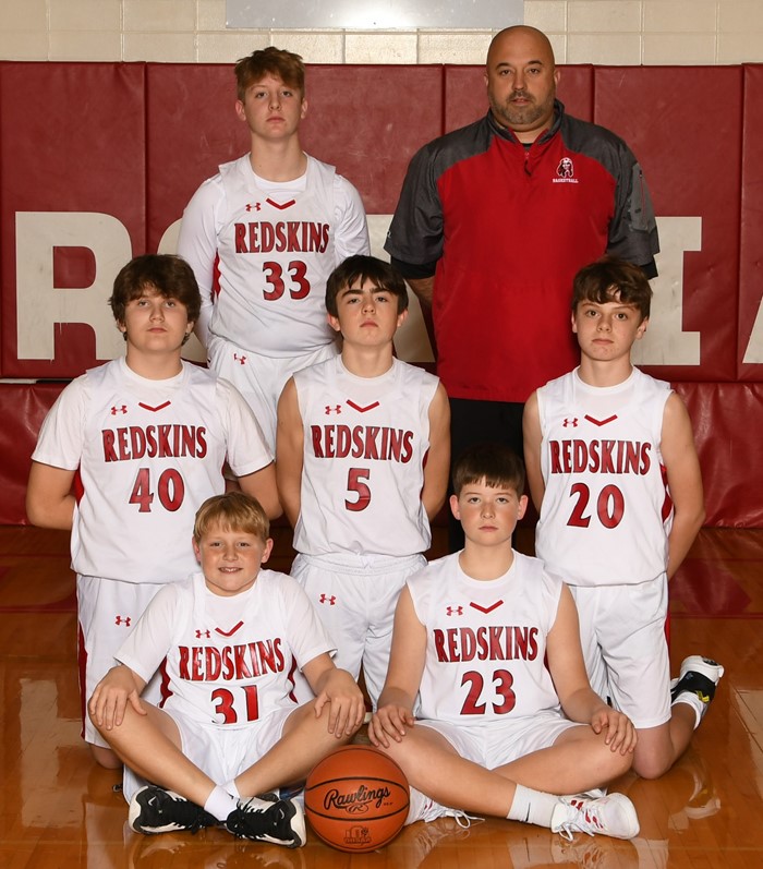 2022-23 Arcadia Redskins 7th Grade Basketball Team Photo