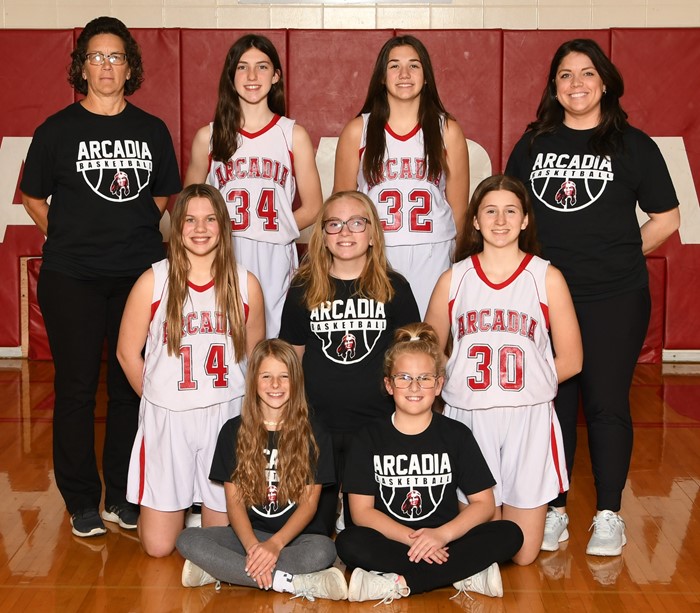 2022-23 Arcadia Lady Redskins 7th Grade Basketball Team