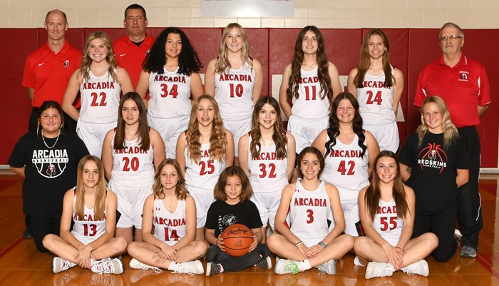 2022-23 Arcadia Lady Redskins Basketball Team Photo