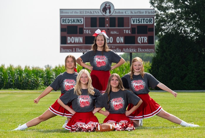 Arcadia Redskins 2023 JV Football Cheerleaders