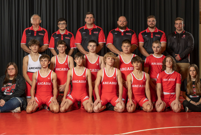 2023-24 Arcadia Boys Wrestling Team Photo