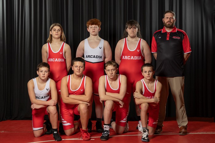 2023-24 Arcadia Redskins Middle School Wrestling Team Photo