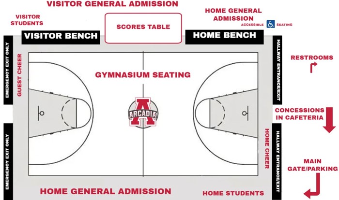 Gynasium Seating For Varsity Basketball Games