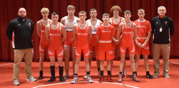 2022-23 Arcadia Redskins Boys Wrestling Team Photo