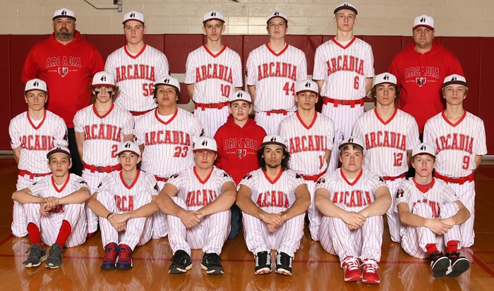 2022-23 Arcadia Redskins Varsity Baseball Team Photo