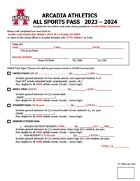 All Sports Pass form