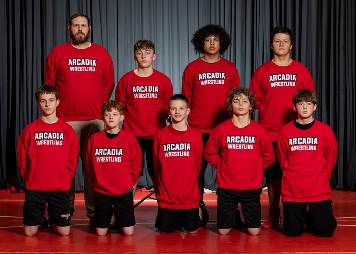 2024-25 Arcadia Redskins Middle School Wrestling Team Photo