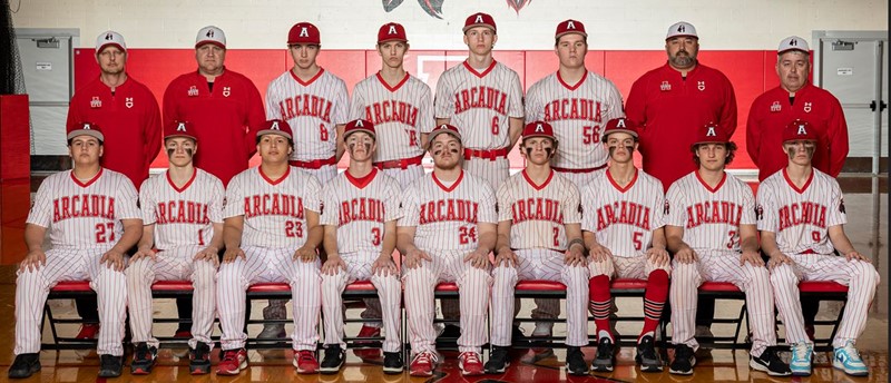2023-24 Arcadia Redskins Varsity Baseball Team Photo