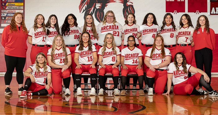 2024-25 Arcadia Redskins Varsity Softball Team Photo